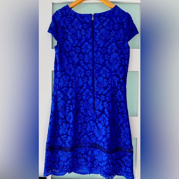 Vince Camino Royal Blue Cap Sleeve Lace Dress - Picture 2 of 3